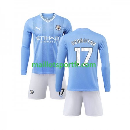 Maillot de Foot Manchester City Kevin De Bruyne 17 Enfant Domicile 2023/24 ML Maillot de Foot Manchester City Kevin De Bruyne 17 Enfant Domicile 2023/24 ML
